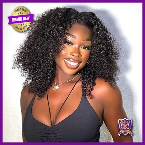 13x6 HD Lace Front Wig 22 Inch 180 Density Human Hair Kinky Curly Pre Plucked main image 5